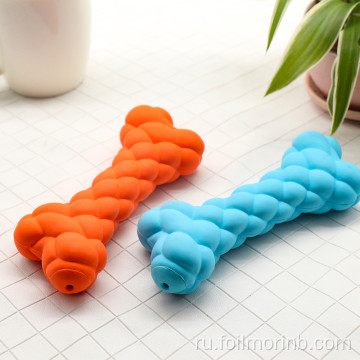 Синяя резиновая жевательная игрушка для собак